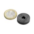 FE-R-22-06-05 Ring magnet Ø 22/6 mm, height 5 mm, holds approx. 820 g, ferrite, Y35, no coating