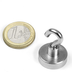FTN-20, Hook magnet, Ø 20 mm, Thread M4, strength approx. 13 kg