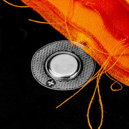 M-SEW-02, Sew-in magnets 12 x 2 mm round, with circular PVC cover