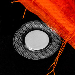 M-SEW-04, Sew-in magnets 18 x 2 mm round, with circular PVC cover