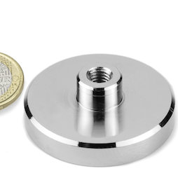TCN-50, Pot magnet with screw socket Ø 50 mm, thread M8