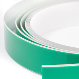M-FERROTAPE, Metal band self-adhesive white, self-adhesive surface for magnets, rolls of 1 m / 5 m / 25 m